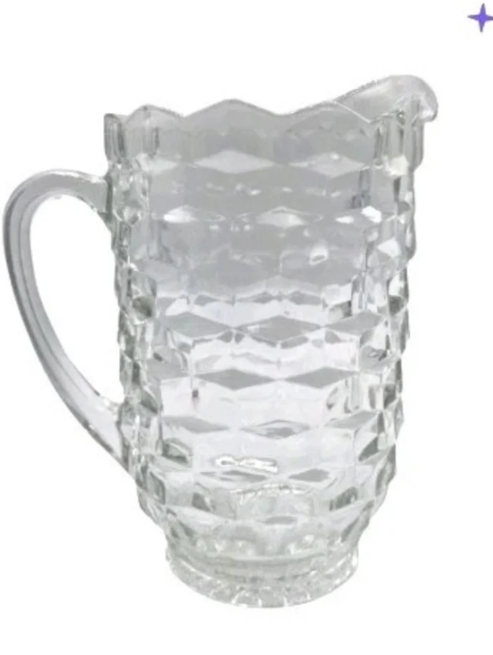FOSTORIA AMERICAN CUBIST WHITEHALL COLONY GLASS 8.5